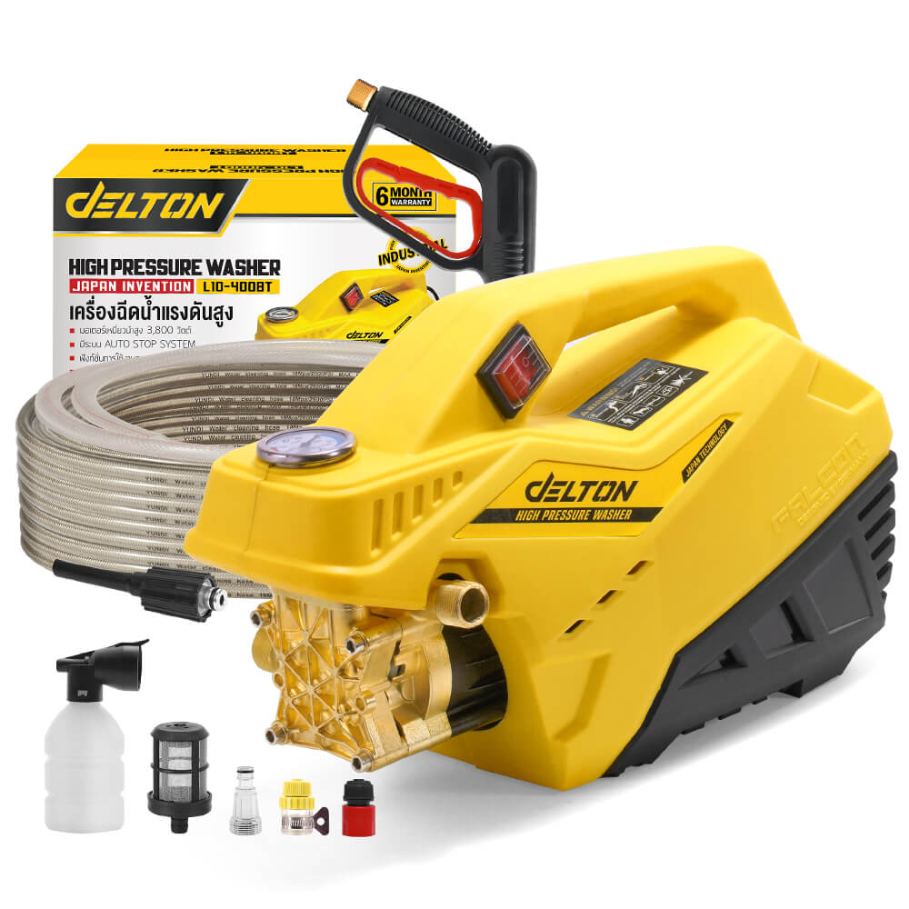 เครื่องฉีดน้ำแรงดันสูง DELTON รุ่น L10-400BT 400 บาร์ 3800 วัตต์
